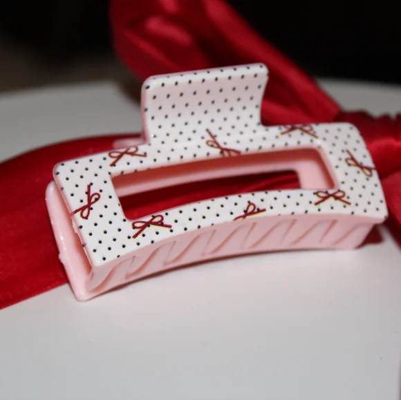 Sweetheart Sampler Mini Claw Clip - Sugar Sprinkle Bow - Picture 1 of 4